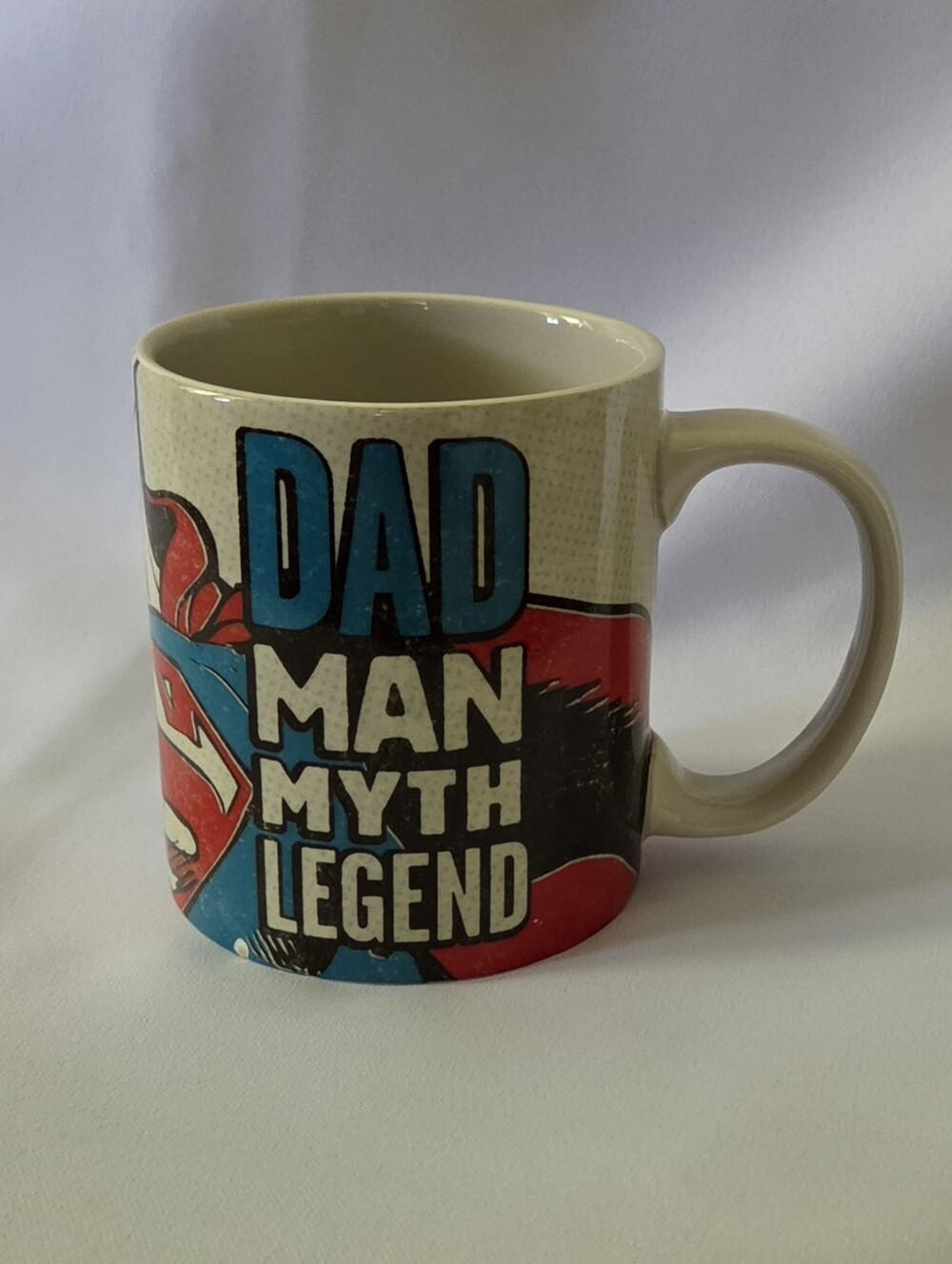 Hallmark Superman ''Dad  The Man Myth Ledgend'' Coffee Mug DC Comics
